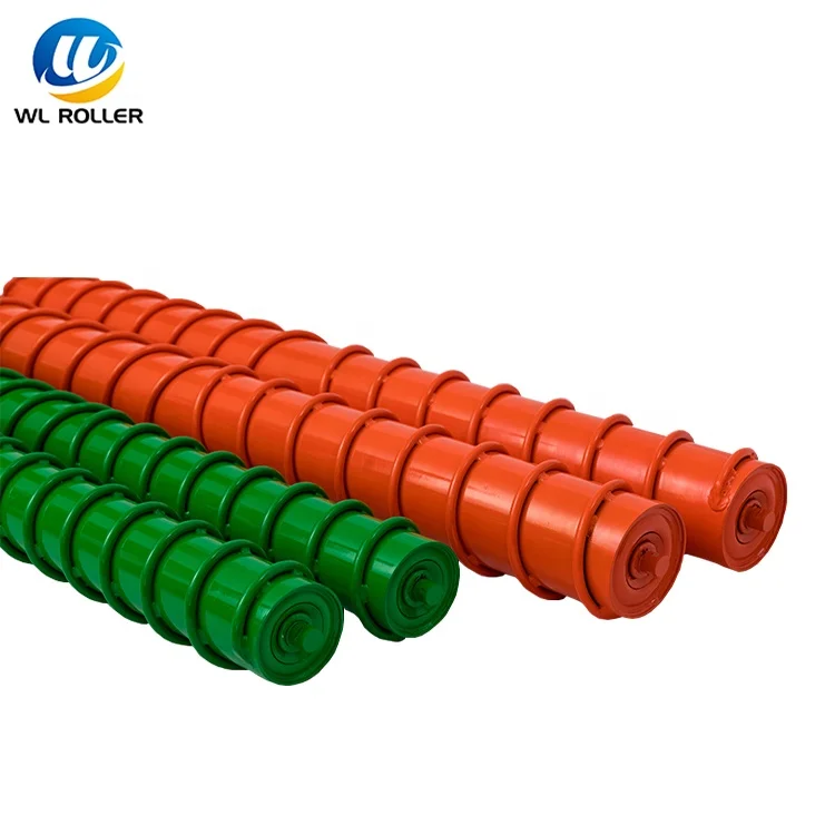 Customized belt conveyor spiral roller clean disc return roller idler