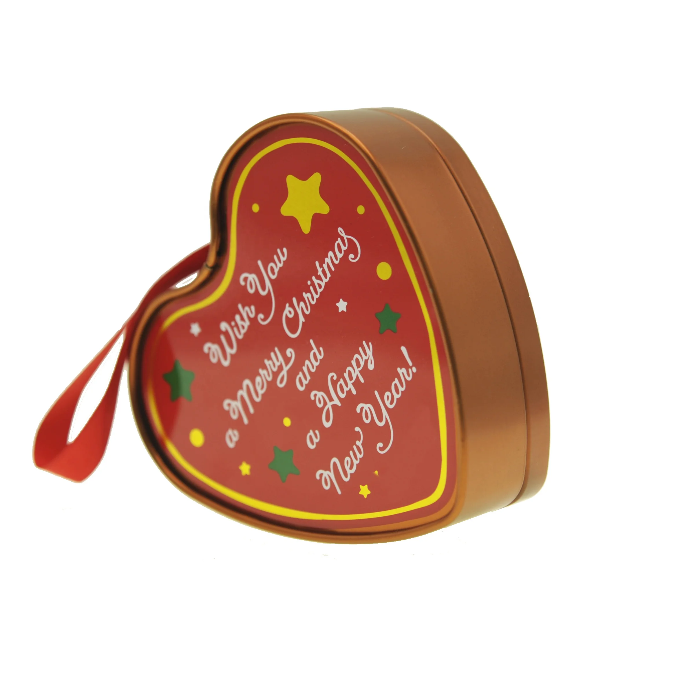 Small Heart-Shaped Empty Metal Tin Box for Candy Chocolate Promotional Metal Boxes
