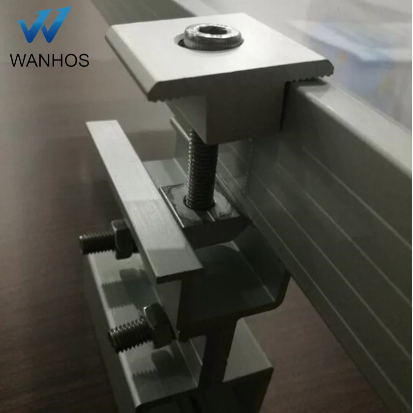 Solar panel hardware inter clamp end clamp for roof pv racking system