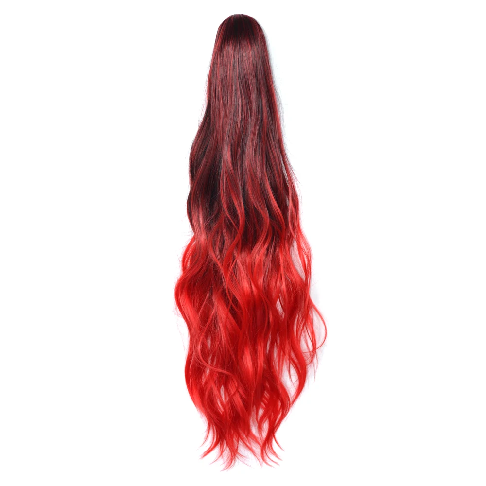 Synthetic High Temperature Fiber Hairpiece Curly Claw Ponytails Little Pony Tail Clip In Hair Extensions