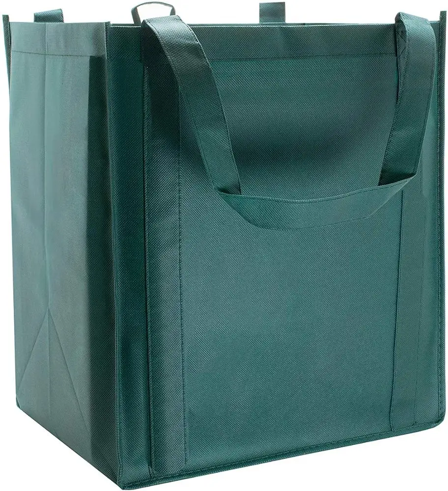 customized durable extra large reusable washable reusable Reinforced handle grocery bag for shopping