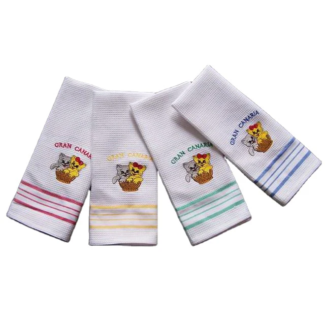 
Tourism products travel kitchen towel Cotton Embroidery Design kitchen Tea Towels 