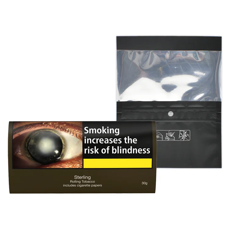 Custom Plastic Hand Rolling Tobacco Pouch Aluminum  Cigar Pipe Smoking Packaging Bag