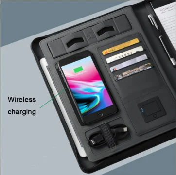 3 in 1 power bank notebook and USB flash drive Business Charging Notebook With USB Port And Power Bank For IPad IPhone