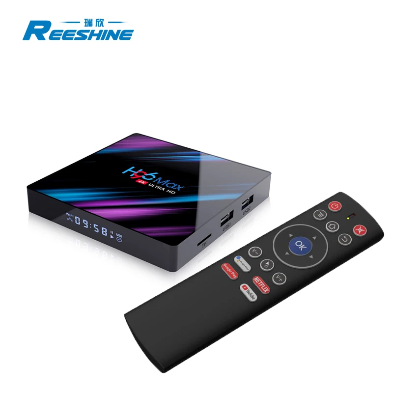 2019 newest voice remote firmware update 4k android smart tv box h96 max rk3318