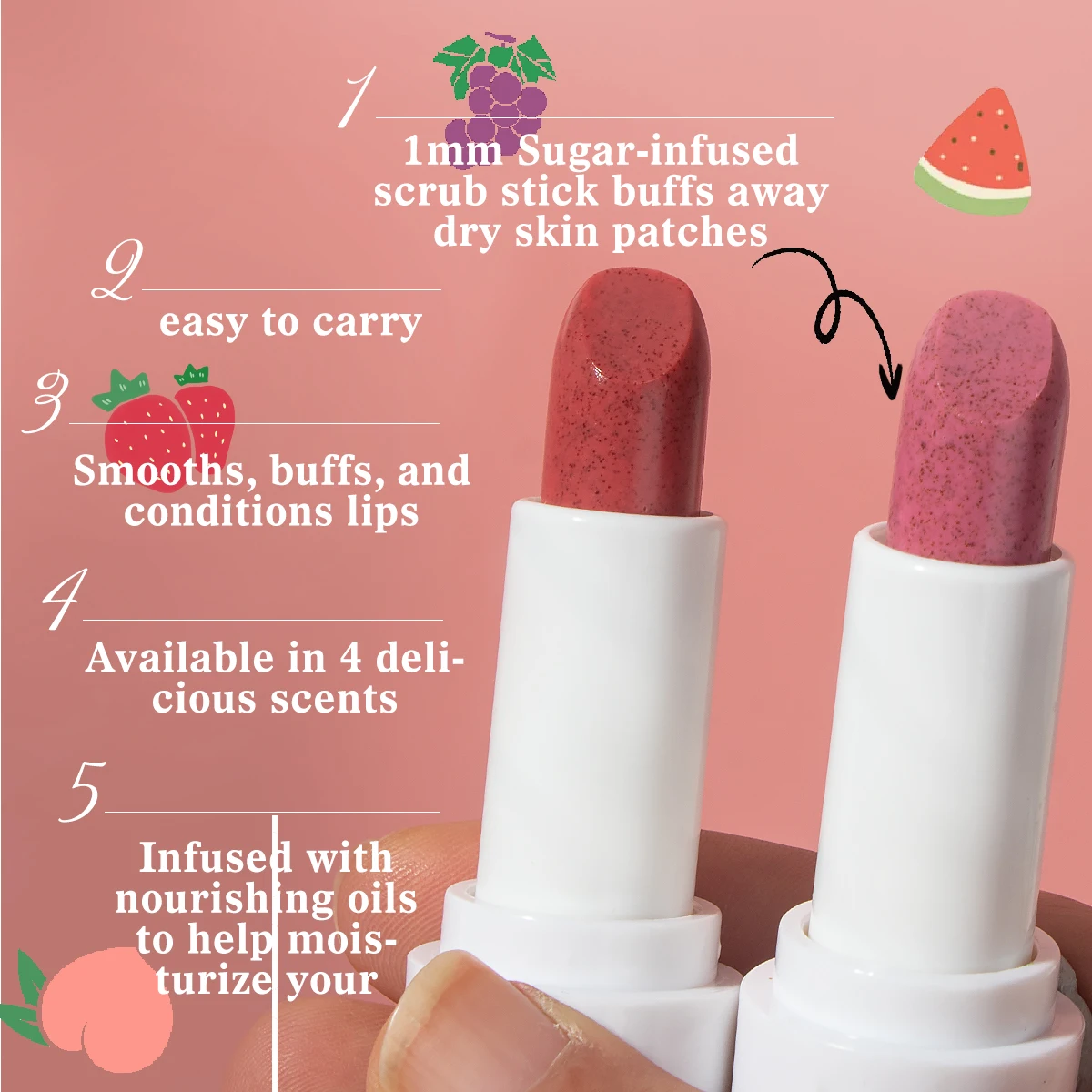 Oem Clean Private Label Clear Lip Scrub Jars Balm and Scrub 2 in 1