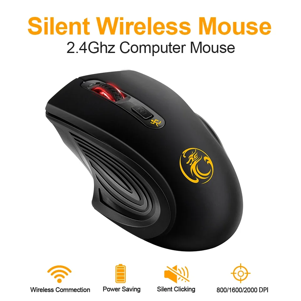 Wireless Mouse USB Computer Mouse Silent Ergonomic Mouse 2000 DPI Optical  Gamer Noiseless Mice Wireless For PC Laptop