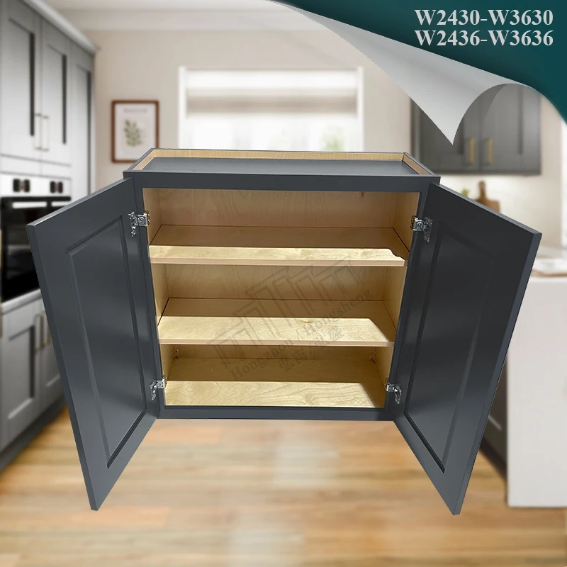 American Apartment Wall Mounted Kitchen Cabinets Complete Sets Free Shipping Soft Close Upper Kitchen Cabinets In USA Warehouse