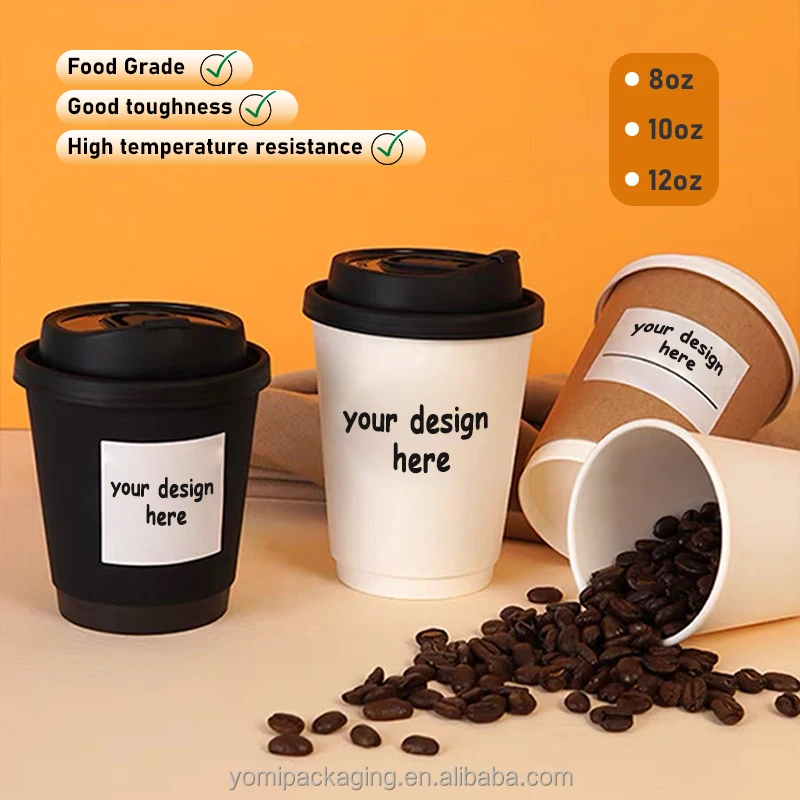 Индивидуальная печать Одноразовая чашка Togo Горячая Pla кофе 8Oz бумажные стаканчики с
