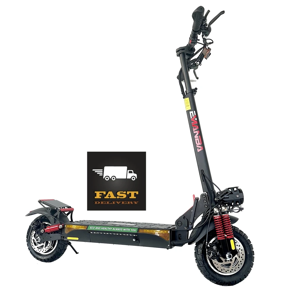 Good Quality Fast Speed 48v 1600w Dual Motor 18Ah Lithium Battery Electric Scooter Tire 10 Inch for Adults