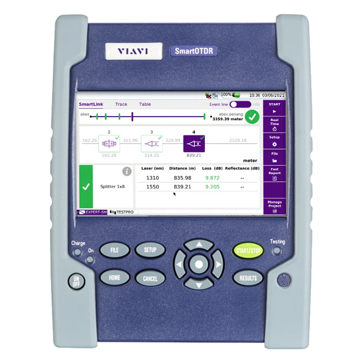 Original Handheld SmartOTDR 100A 1310/1550 nm OTDR Machine Otdr price
