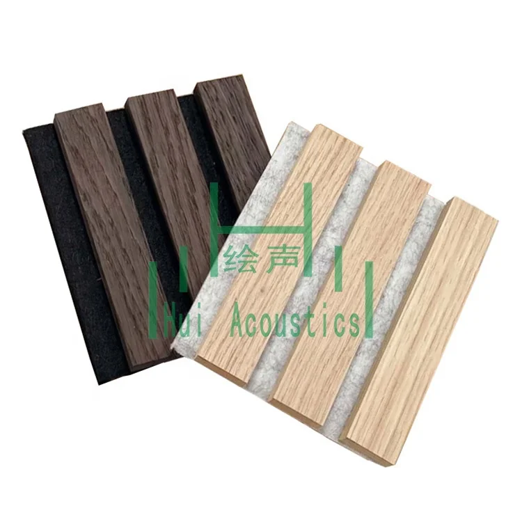 Slat Wooden Acoustic Panel Polyester Acoustic Mdf Wood Veneer Slat Panel Slat Wood Panels