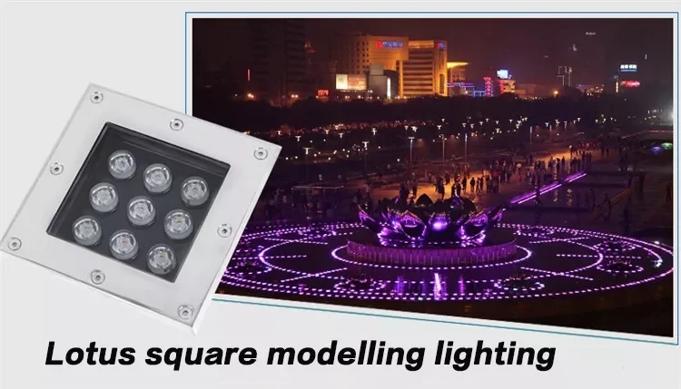 Square Outdoor Waterproof Ip66 Led Underground Lamp Garden Recessed In Ground Lighting