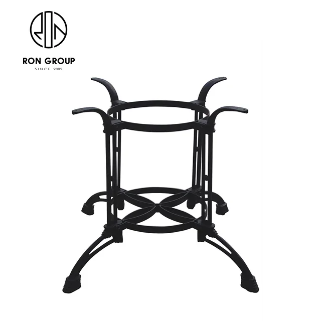 Nice price fast food restaurant wrought stainless steel iron table base 3 leg bar table base