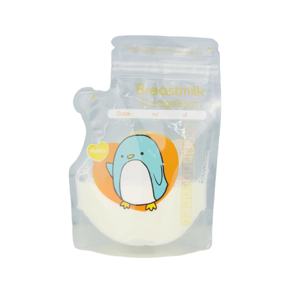 Baysun Custom Logo 100ml/120ml Medical Breast Milk Storage Bag PET Material for Newborn Baby Feeding and Powder Storage