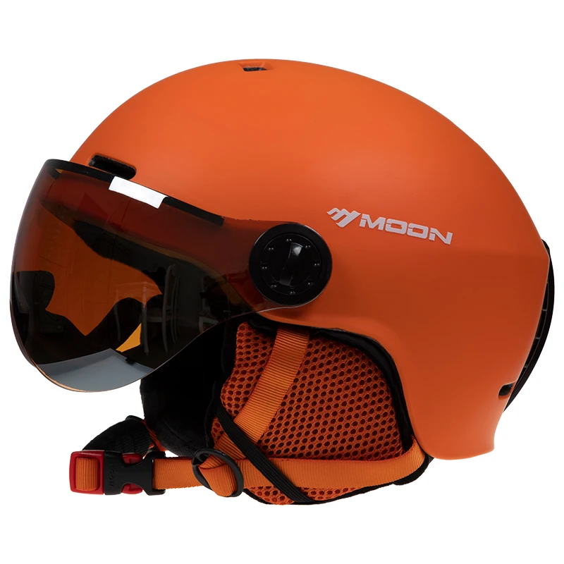 MOON CE EN1077 Сертифицированный взрослый зимний мягкий спортивный шлем для защиты всего лица сноуборда и лыж с