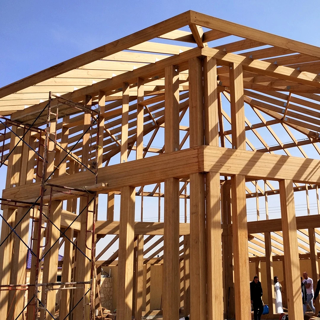 Bamboo house material structure material Bamboo roof beam