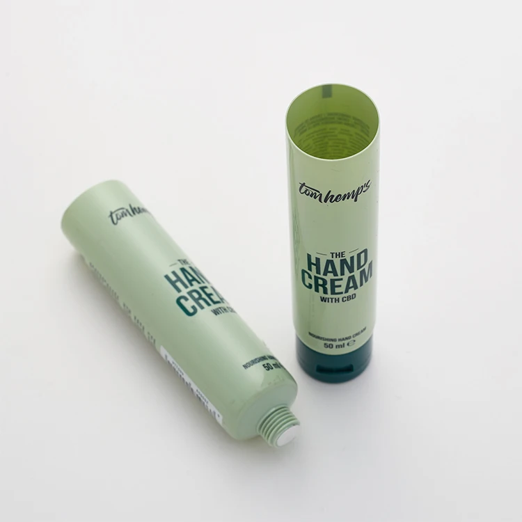 Plastic soft squeeze tubes with screw cap for cosmetic cream lotion