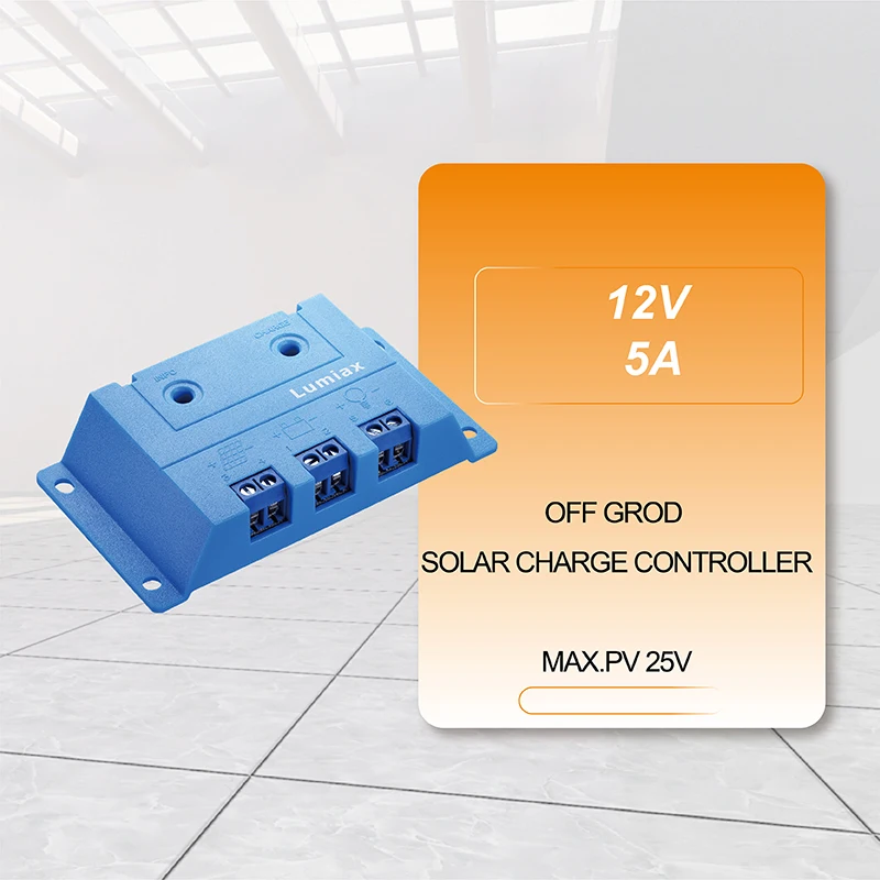Lumiax 5A 12V regulator charger for solar CCTV PWM solar charge controller