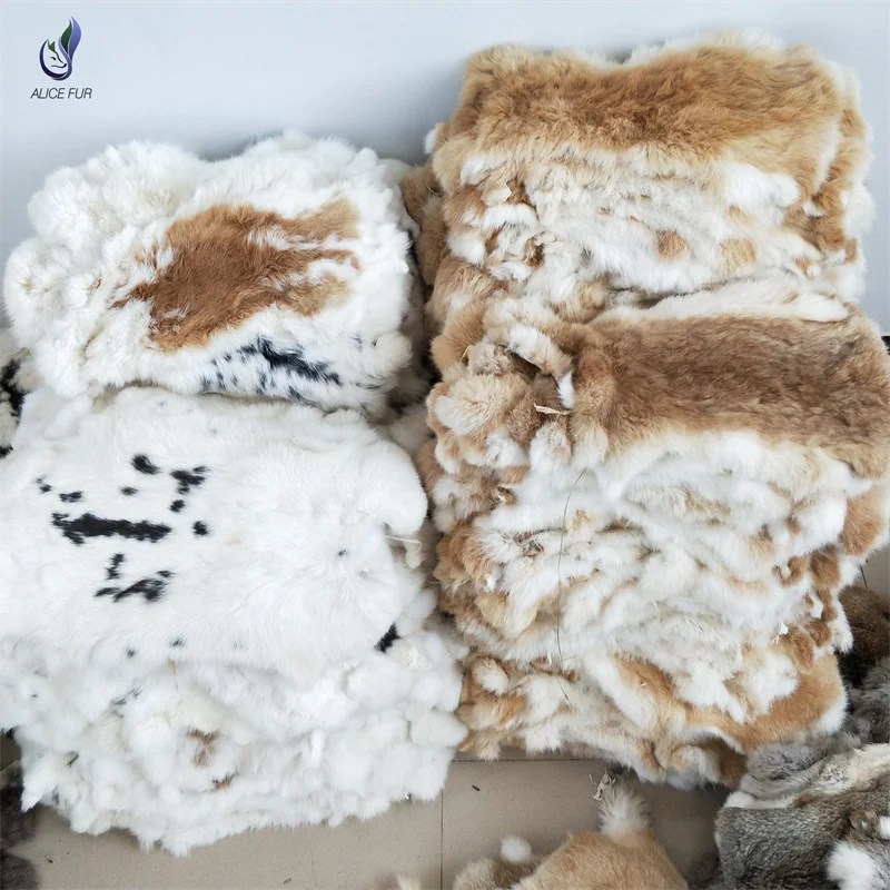 Китайская зимняя модная Натуральная серая кроличья кожа длинные волосы оптом