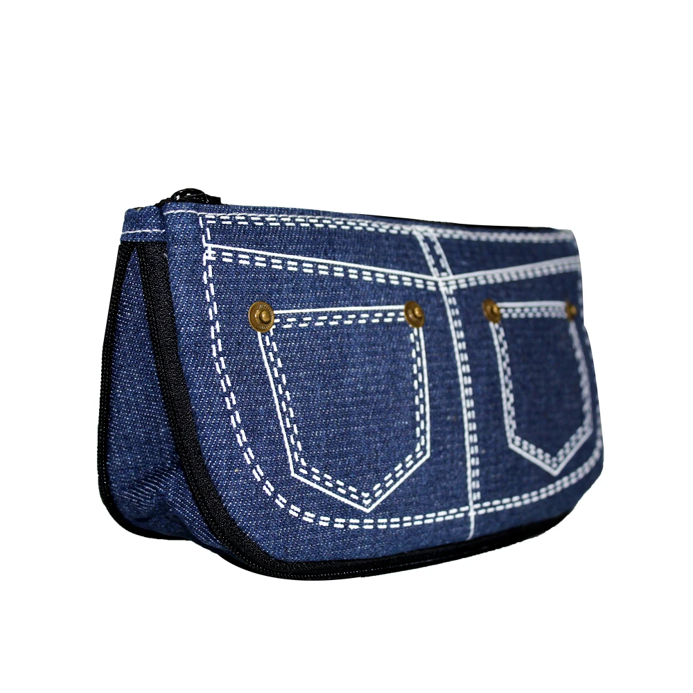 Style Denim Wallet Unique Design Funny Coin Bag Expand Denim Purse Custom Logo Vintage for Man Pants Pocket Coin Storage Short