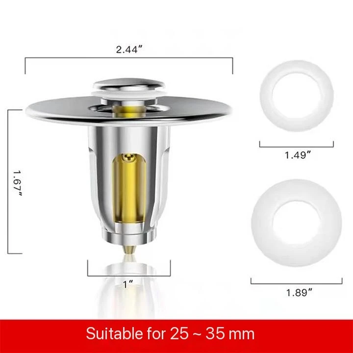 European and American standard bathroom sink plugs, pop-up filter  anti clogging sink drainage universal filter