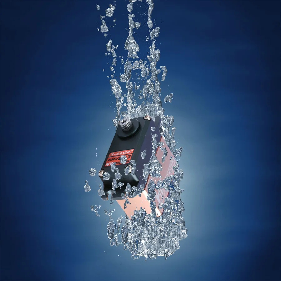 K-power 12v HV Digital Coreless CNC case  metal gear high torque IP67 IP68 waterproof servo customized