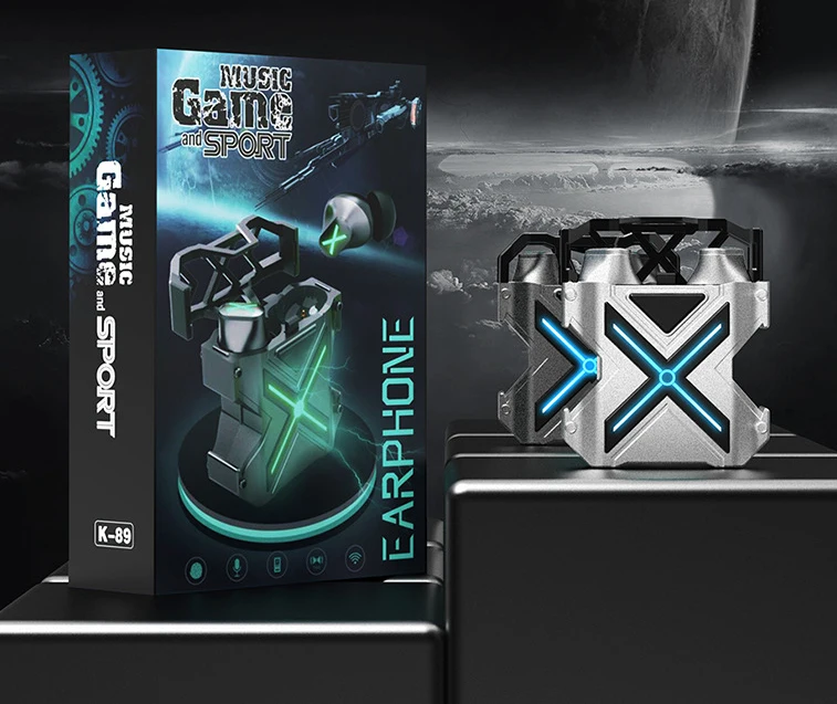 TWS Factory Новый дизайн беспроводные наушники мини-наушники с сенсорным управлением светодиодный дисплей наушники-вкладыши игровая