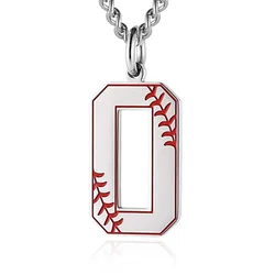 Fashion Baseball Number Necklace Stainless Steel Jewelry for Women Men