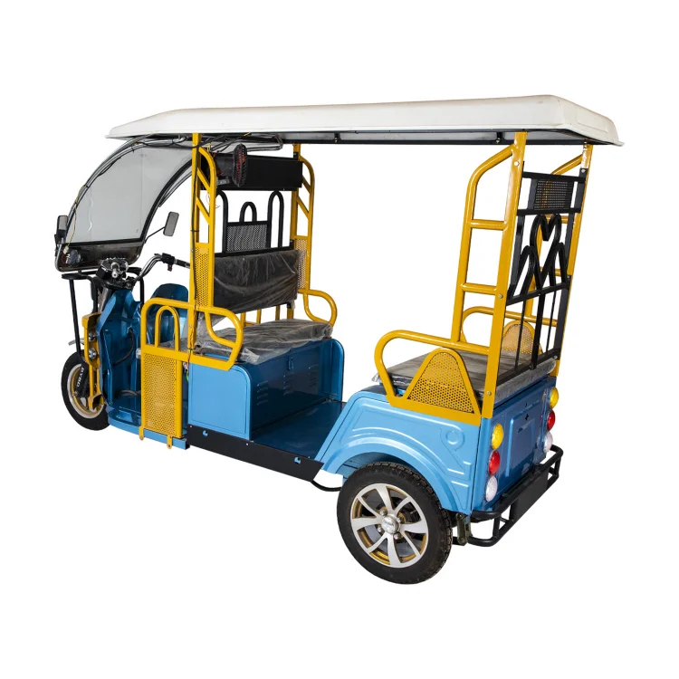 High Power 1000W Electric Tricycle 60v Three-Wheel E-Rickshaw with Steel Frame and 5 Passenger Seats