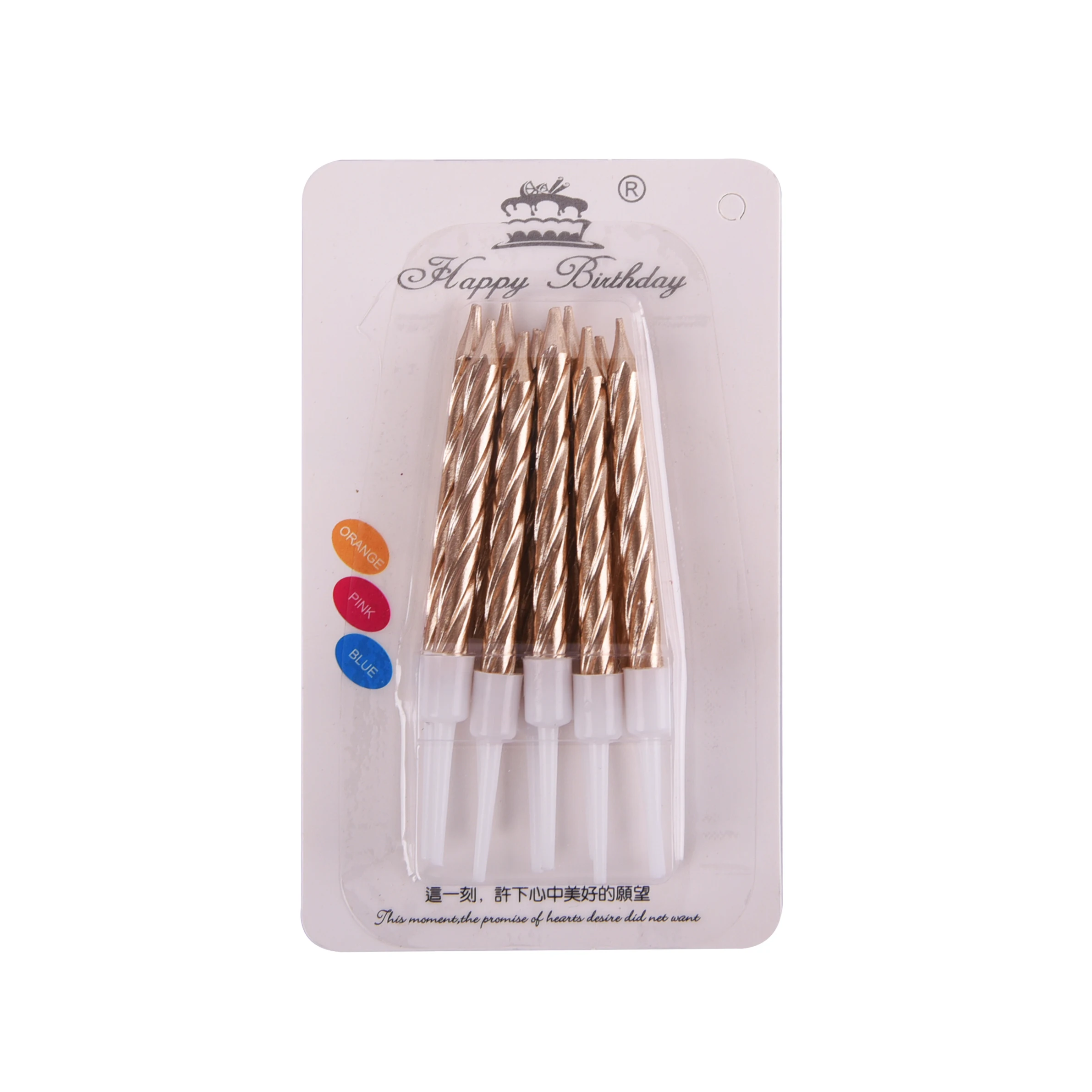 High End 100% Fully Refined Paraffin Wax Colourful Twist Taper Candle