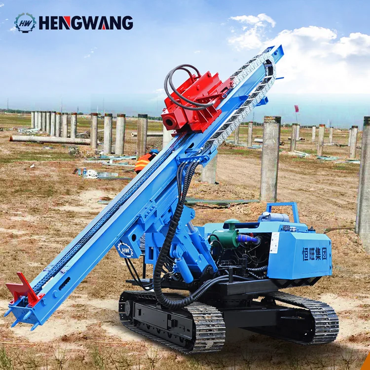 HENGWANG Solar Machine Piling Pile Driver Pile Driver Hydraulic Provided Motor Pump for Drilling Machine Low Maintenance Cost