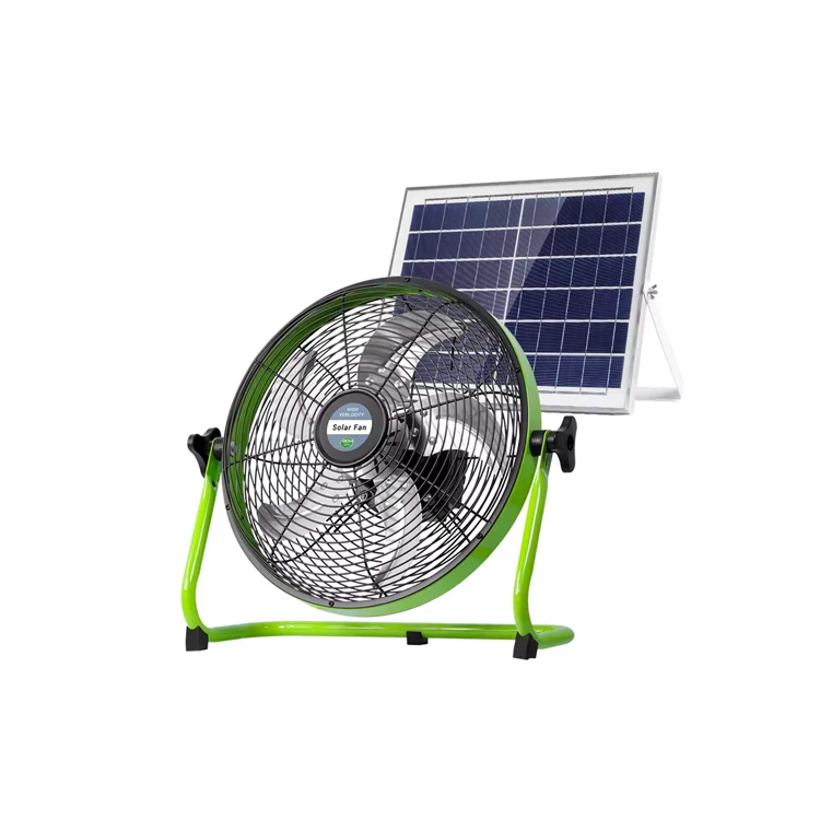 ZRACO High quality 12 inch 12v solar floor fan usb charging DC rechargeable desk top table fan