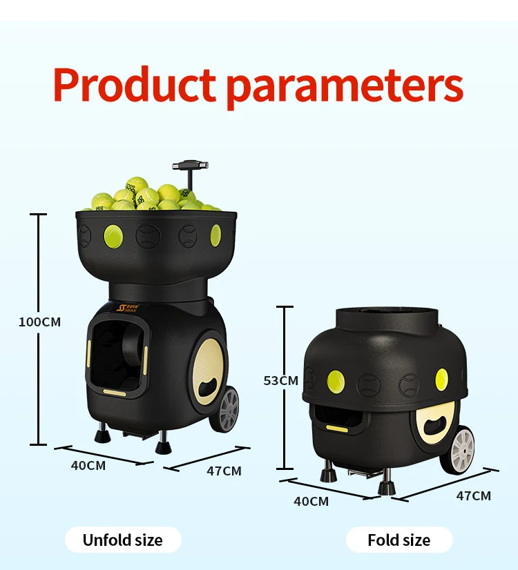 New Product 2024 Tennis Training Machine APP and Remote Control Automatic Shooting launch Equipment