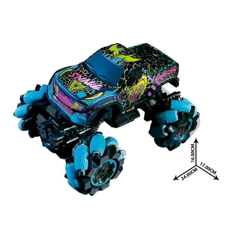 2.4G Dark Light Remote Control Rechargeable 360 Stunt Rotate Truck Rc Racing Off Road Climbing Monster Car For Kid