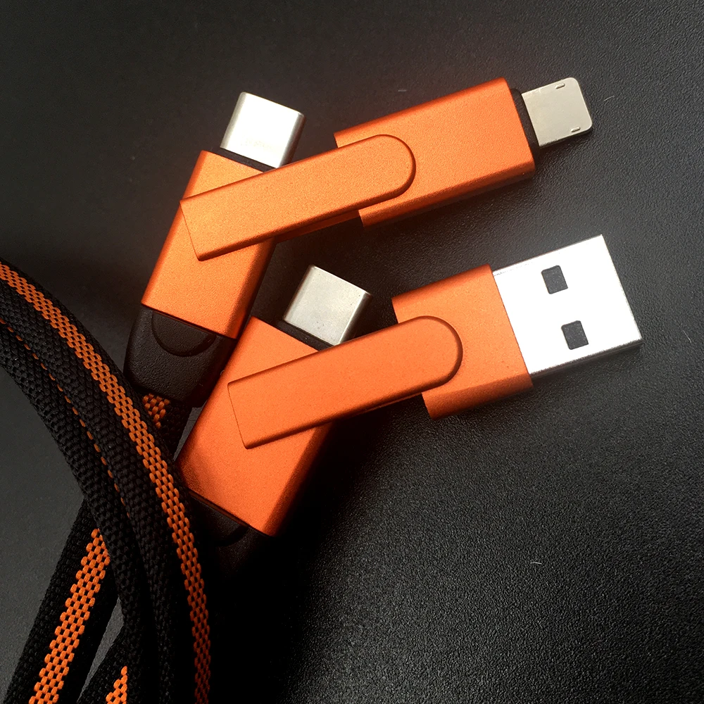 6 в 1, зарядный кабель с несколькими USB-портами, 1 м, 1,5 м, 2 м, 3 А