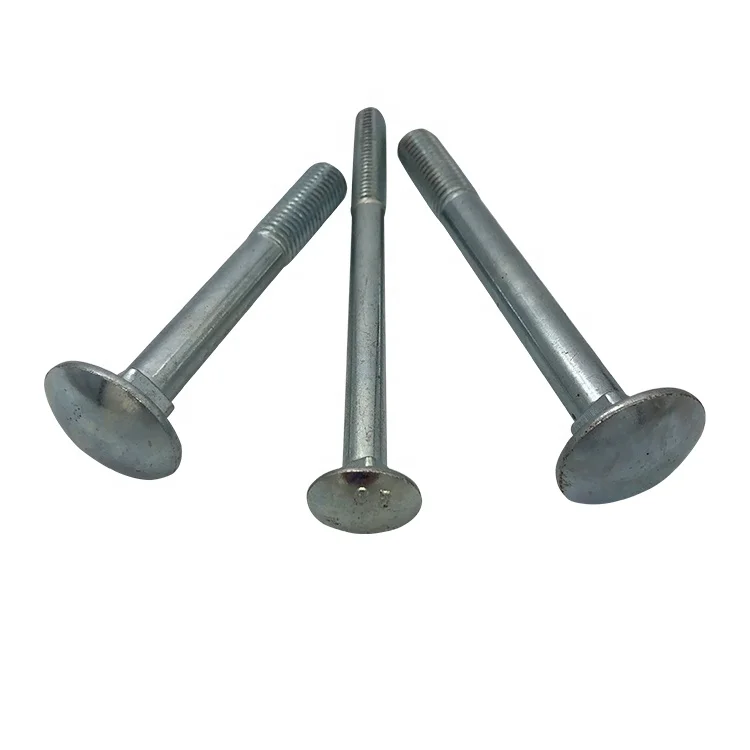 ASME/ANSI B18.5 307A Steel Plain Zinc Plated HDG Black Grade 2/5/8 Round Head Square Neck Carriage Bolts 1/4 x 13 inch