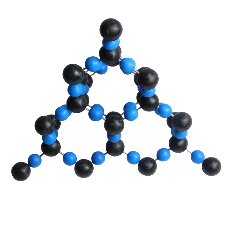 Chemical molecular structure model silicon dioxide crystal model