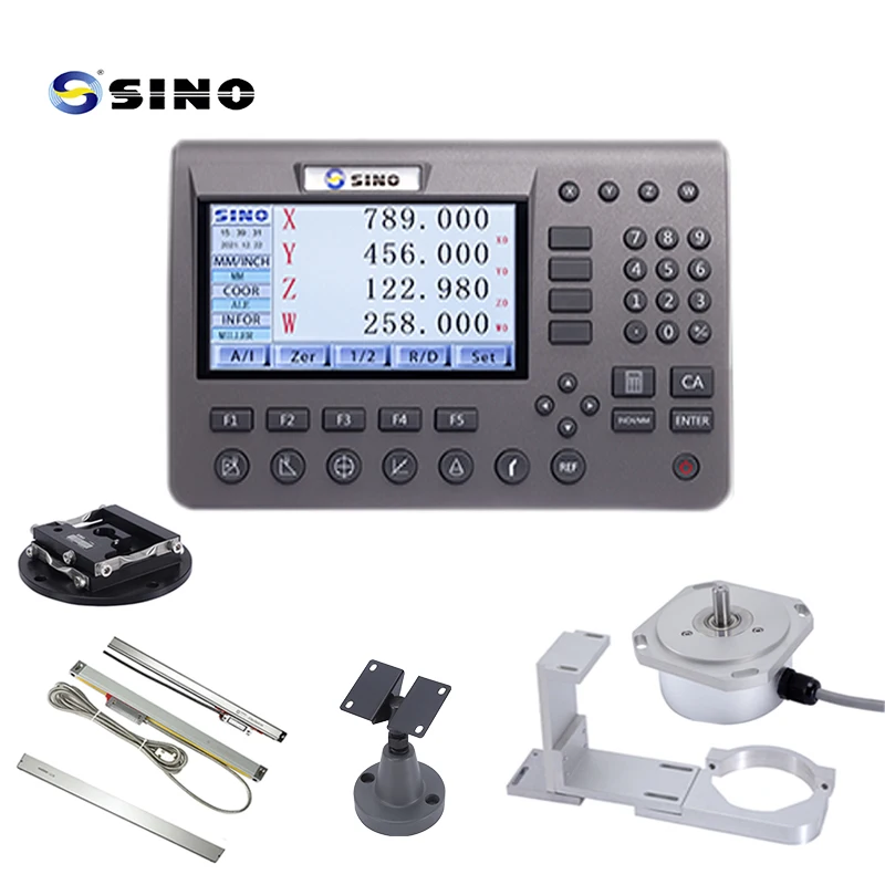 SINO цифровое считывание 4 оси SDS200 DRO Дисплей со стеклянной линейной шкалой для фрезерного станка/токарного/Расточного Станка