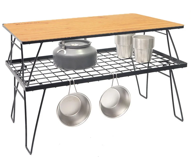 Oem Lightweight Small Stainless Steel Wood Aluminum Outdoor Folding Camping Table