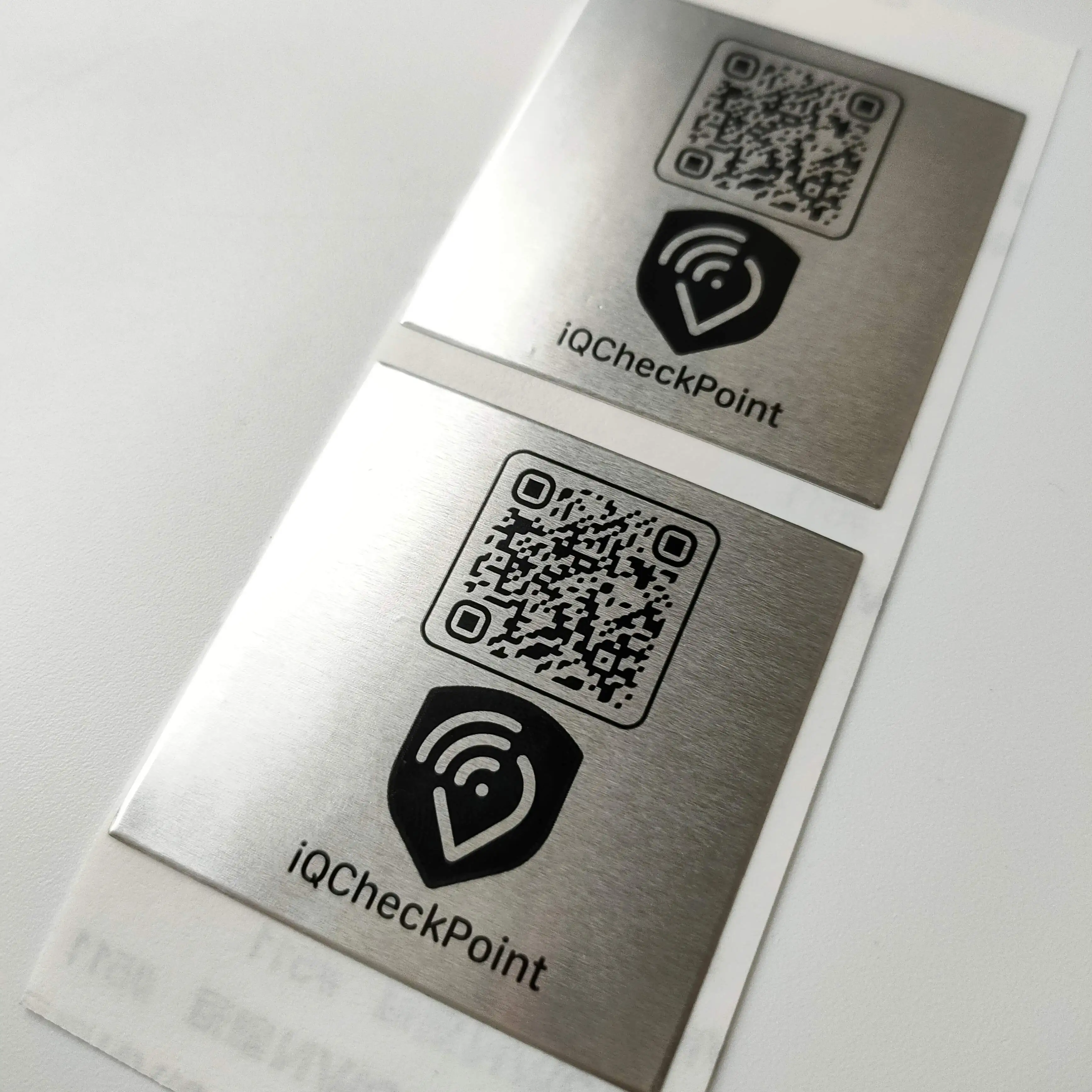 Personalization Serial numbers metal nameplates QR code barcode nameplate aluminium foil asset labels