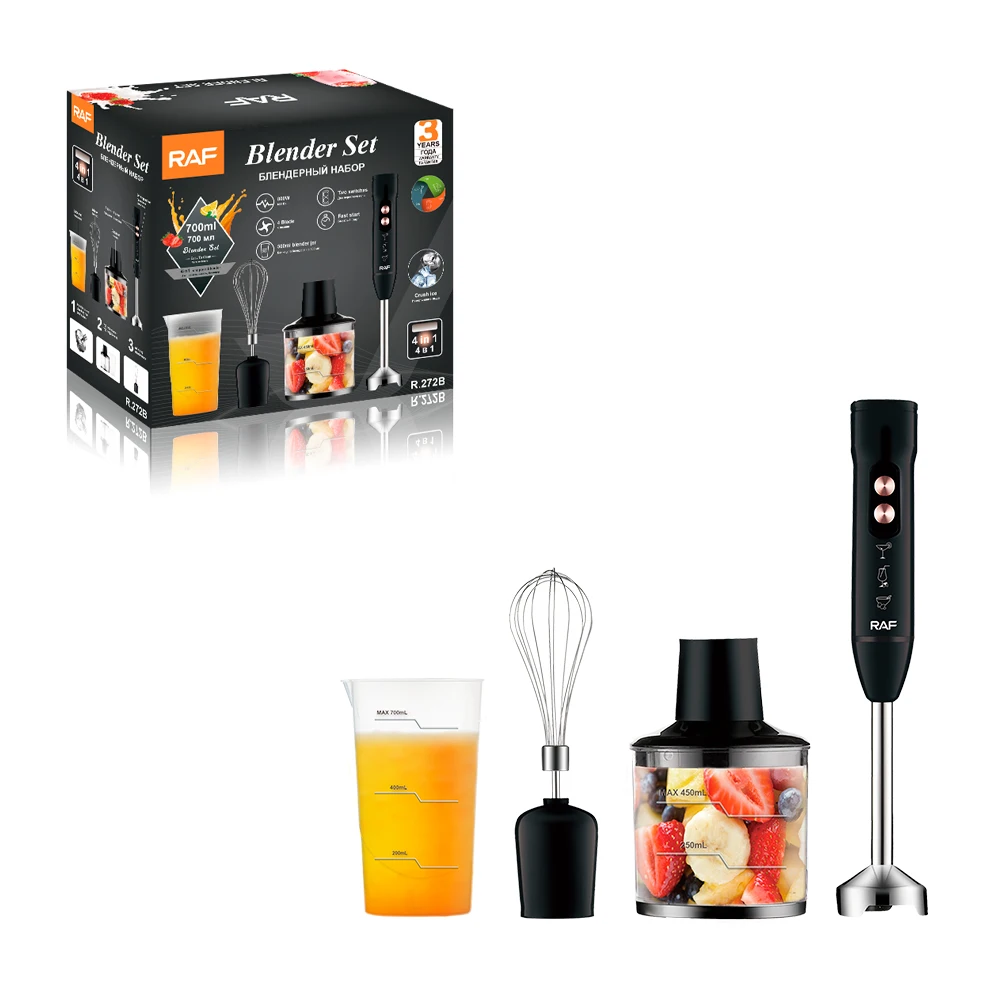 RAF New Multifunction 4 in 1 portable electric handheld mixer blender immersion hand stick blender