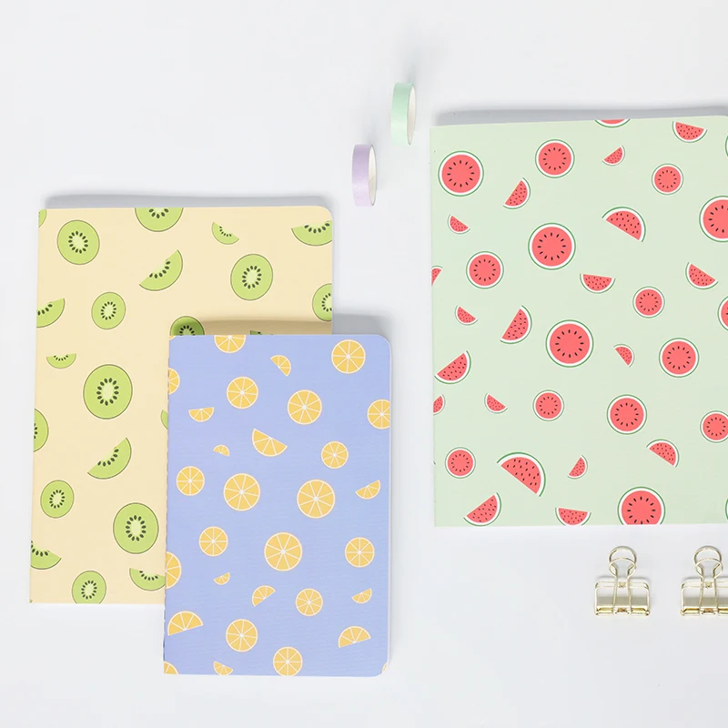 A5 Colorful Fruits Stationery Cow Thread Sewing Cheap Notebook