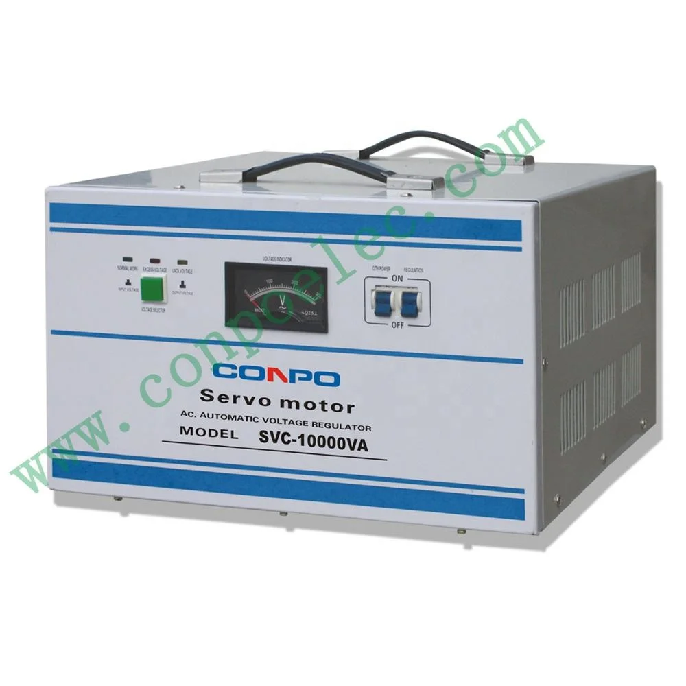 SVC-7500VA/10KVA(new) Single Phase Servomotor-type high accuracy Automatic Voltage stabilizer regulator AVR 220VAC, CE RoHS