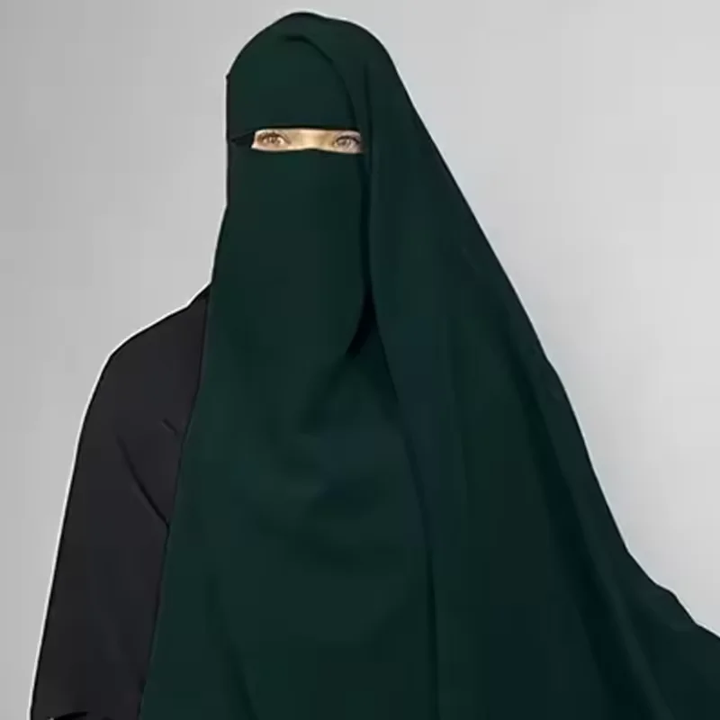 Premium Breathable Chiffon Niqab Muslim Women EID Ramadan Wholesale Islamic Clothing Prayer Face Cover Hijab Saudi Arabic Niqab