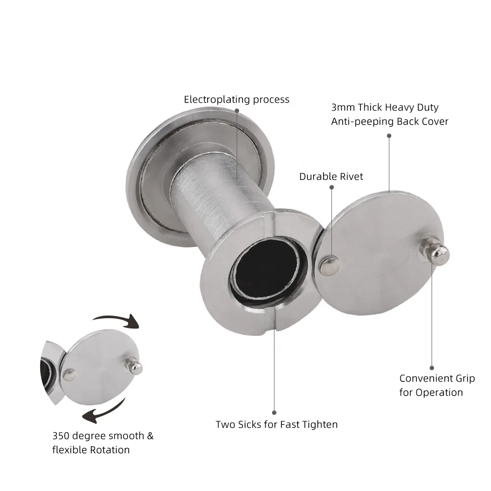 Roeasy European Market Good Selling Zinc Alloy Durable Exclusive  Security Adjustable Door Spy Hole Viewer