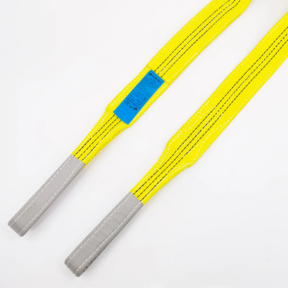 eye eye type soft round polyester flat synthetic webbing sling