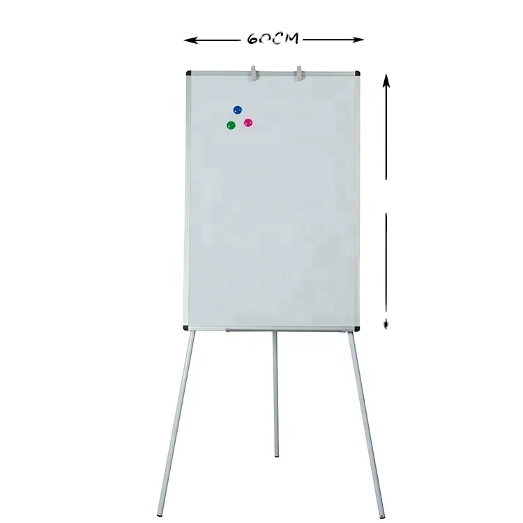 Office Supplies Aluminum Frame Steel Flip Chart Board Magnetic Writing Whiteboard With Stand