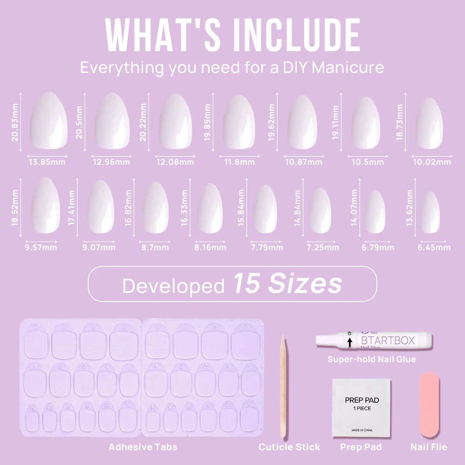 Глянцевые белые Искусственные ногти 30 шт. накладные с клеем твердые стиль OL миндаль пресс