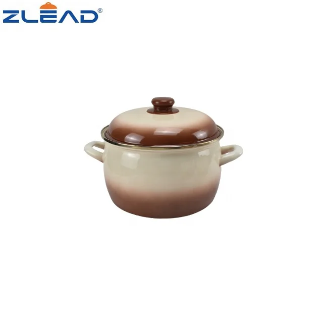 Russian Style Enamel Fat Pot 18/20/22/24/26cm Set Enamel Casserole